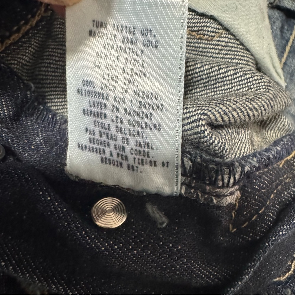 G by Guess Mens Sz 30 Whiskering Details Straight Leg Jeans Button Fly EUC - Picture 7 of 10